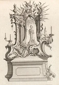 Pier Carl Prints: Design for an Altar, Plate 1 from an Untitled Series of Designs for Altars