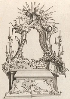 Pier Carl Prints: Design for an Altar, Plate 3 from an Untitled Series of Designs for Altars