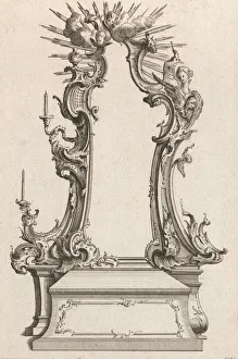 Pier Carl Prints: Design for an Altar, Plate 4 from an Untitled Series of Designs for Altars