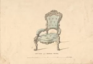 Chairs Collection: Design for Armchair, Francois Premier Style, 1835-1900. Creator: Robert William Hume
