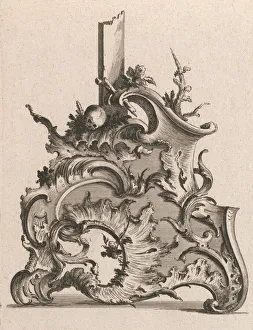 Pier Carl Prints: Design for the Base of a Crucifix, Plate 2 from: Neüinventierte Crucifix=