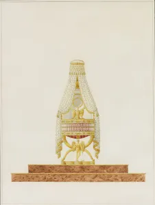 Design of the Bassinet for His Majesty the King of Rome, 1811. Artist: Percier, Charles (1764-1838)