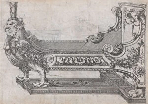 Design for a Bed, 1565-70. Creator: Jacques Androuet Du Cerceau