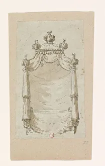 Coverlet Prints: Design for a bed, c.1770-c.1780. Creator: Anon
