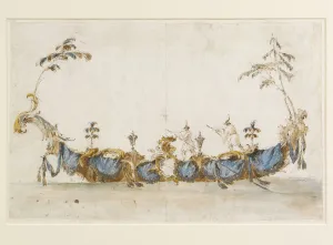 Design for a Bissona, with two gondoliers in Chinese dress, ca 1766-1770 Design for a Bissona, with two gondoliers in Chinese dress, ca 1766-1770