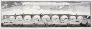 Blackfryars Bridge Prints: Design for Blackfriars Bridge, London, 1760. Artist: Robert Mylne II