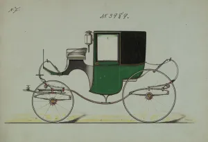 Pen And Black Ink Prints: Design for Brougham, no. 3989, 1887. 1887. Creator: Brewster & Co
