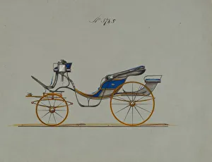 Pen And Black Ink Prints: Design for Cabriolet or Victoria, no. 3785, 1882. Creator: Brewster & Co