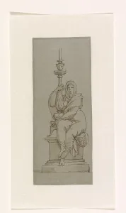 Giuseppe Calves Prints: Design for a candlestick, c.1795. Creator: Giuseppe Cades