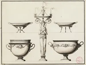 Dish Prints: Design for a Candlestick in the Form of a Woman