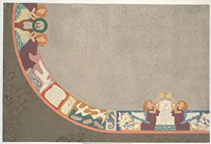 Laridae Prints: Design for a carpet or ceiling painting, c.1938. Creator: Leo Gestel