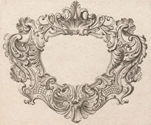 Arabesque Prints: Design for a Cartouche, Plate 3 from Neüinventierte sehr dienstiche Schil