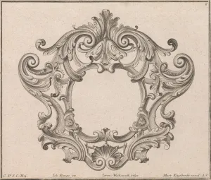 Arabesque Prints: Design for a Cartouche, Plate 6 from Neüinventierte sehr dienstiche Schil