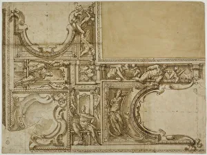 Tavarone Lazzaro Prints: Design for a Ceiling Decoration, 1590/1614. Creator: Lazzaro Tavarone