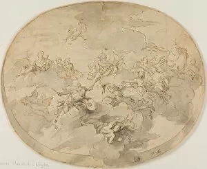 Muse Gallery: Design for Ceiling Fresco: Apollo and the Muses with Minerva Destroying Ignorance, n.d