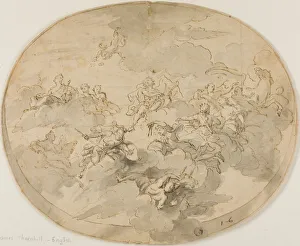 Ignorance Prints: Design for Ceiling Fresco: Apollo and the Muses with Minerva Destroying Ignorance, n. d
