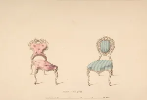 R W Hume Prints: Design for Chairs, Louis Quinze Style, 1835-1900. Creator: Robert William Hume