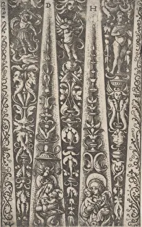 Hopfer Prints: Design for the Channels of Fluted Armor, ca. 1515. Creator: Daniel Hopfer