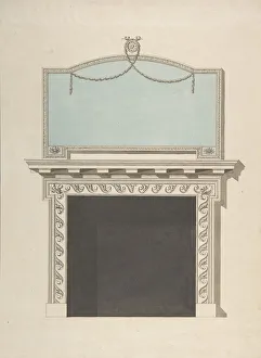 Design for a Chimneypiece, late 18th-early 19th century. Creator: John Yenn Design for a Chimneypiece, late 18th-early 19th century. Creator: John Yenn