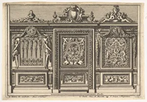 Choirscreen Prints: Design for a Choir Screen with Two Variants, from: Clotures de chapelles