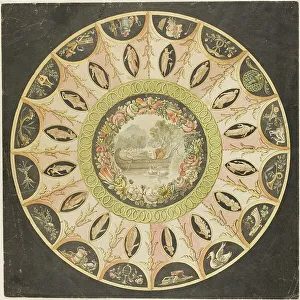 Fontaine Pierre Francois Leonard Prints: Design for a Circular Ceiling Decoration