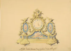 Horology Prints: Design for a Clock: Three Birds, 19th century. Creator: Anon