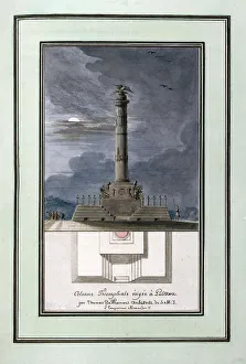 Design of the column commemorating centennial of the Battle of Poltava
