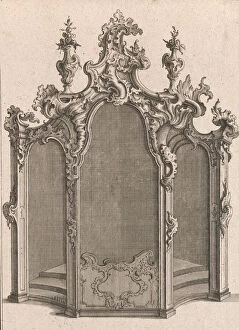 Carl Gallery: Design for a Confessional, Plate 1 from an Untitled Series of Designs for C