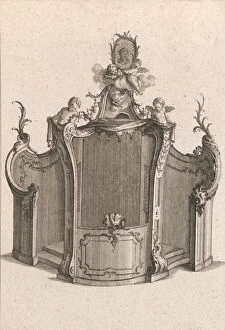 Carl Gallery: Design for a Confessional, Plate 2 from an Untitled Series of Designs for C