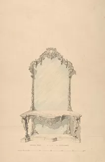 Console Table Gallery: Design for Console Table, 1850-1904. Creator: Robert William Hume