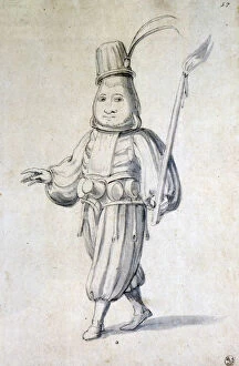 Arcimboldi Gallery: Design for a costume for a cook, 16th century. Artist: Giuseppe Arcimboldi
