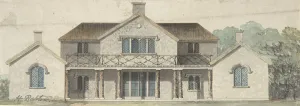 Design for a Cottage Ornee in the Tudoresque Style, late 18th-early 19th century Design for a Cottage Ornee in the Tudoresque Style, late 18th-early 19th century