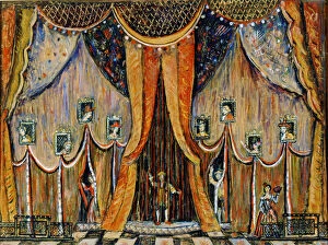 Design of the curtain for the opera Dorothea, by T Khrennikov, 1983. Artist: Alexander Lushin