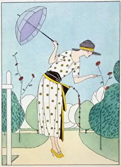 Design for a Day Dress, from Art Gout Beaute, pub. C. 1920s (pochoir print)