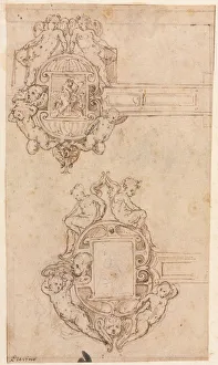 Luzio Romano Prints: Design for Decorative Hinges (recto)