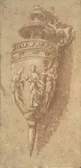 Caravaggio Polidoro Da Gallery: Design for a Decorative Vessel, 16th century. Creator: Anon
