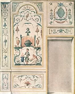 Antoine Watteau Collection: Design for a dining-room wall, France, (1928). Creator: Unknown