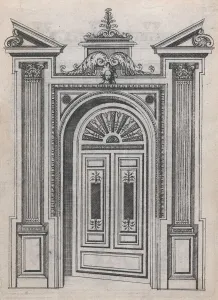 Cerceau Jacques Androuet Du Prints: Design for a Door Frame, 1565-70. Creator: Jacques Androuet Du Cerceau
