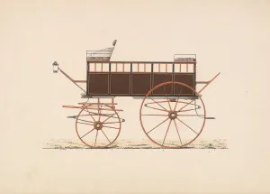Brewster Co Prints: Design for Drag or Break (unnumbered), ca. 1860. Creator: Brewster & Co