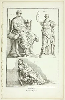 Encyclopedia Prints: Design: Draped Figures, from Encyclopédie, 1762/77. Creator: A. J. Defehrt