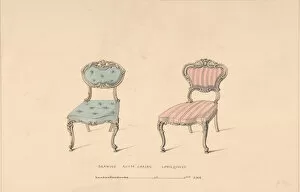 Chairs Collection: Design for Drawing Room Chairs, Louis Quinze Style, 1835-1900