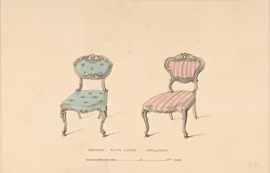 Chairs Collection: Design for Drawing Room Chairs, Louis Quinze Style, 1835-1900