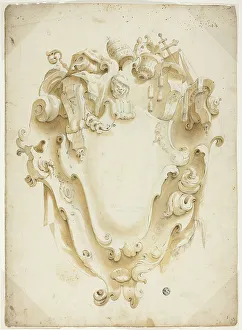 Escutcheon Prints: Design for Ecclesiastical Escutcheon, n.d. Creator: Unknown