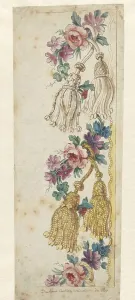 Saint Aubin Charles Germain Prints: Design for an Embroidered Border, c.1765-1775. Creator: Charles-Germain de Saint-Aubin