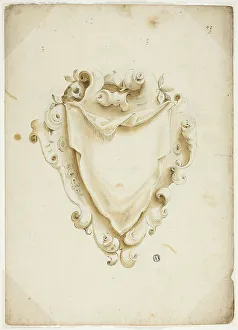 Escutcheon Prints: Design for Escutcheon, with Orb, n.d. Creator: Unknown
