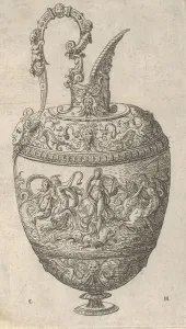 Erasmus Prints: Design for a Ewer, 1565. Creator: Erasmus Hornick