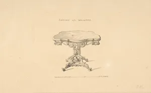 R W Hume Prints: Design for a Fancy Table, Louis Quatorze Style, 1835-1900. Creator: Robert William Hume