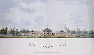 Tsarskoye Selo Prints: Design for a Farm in the Alexander Park at Tsarskoye Selo