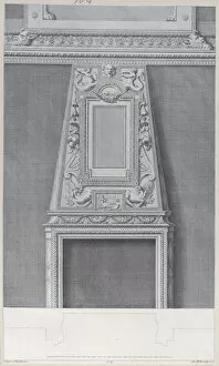 Architectural Drawing Gallery: Design of a fireplace, 1756. Creator: Giovanni Battista Brostoloni