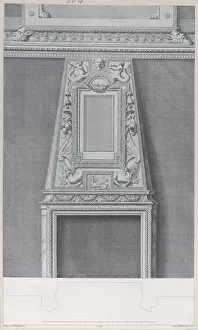 Giovanni Battista Brustolon Prints: Design of a fireplace, 1756. Creator: Giovanni Battista Brostoloni